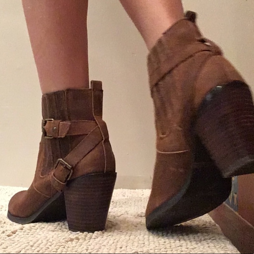 Very Volatile Brown Suede Booties - image 3